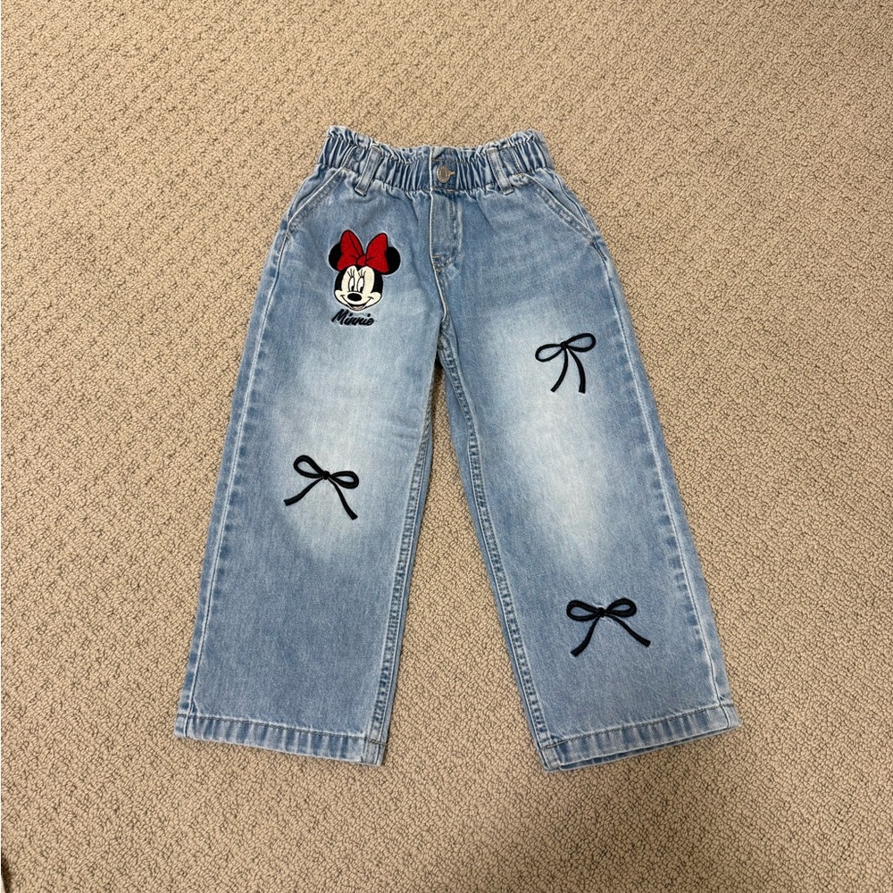 Disney Kids Jeans with Minnie Mouse and Bow Accents